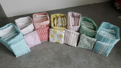 Ensemble de lingettes réutilisables (12 pièces)