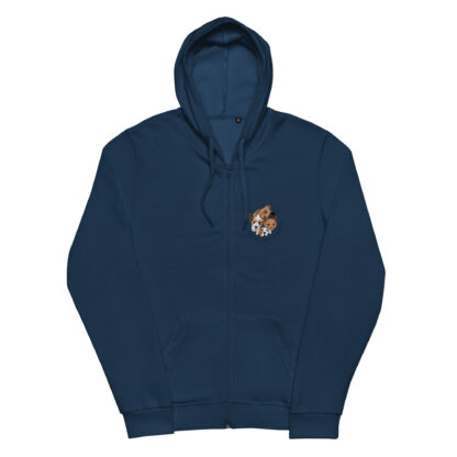 Sweat à capuche zippé unisexe – Image 3