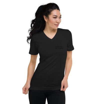 T-shirt Unisexe à Manches Courtes et Col V – Image 3