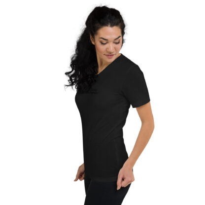 T-shirt Unisexe à Manches Courtes et Col V – Image 4