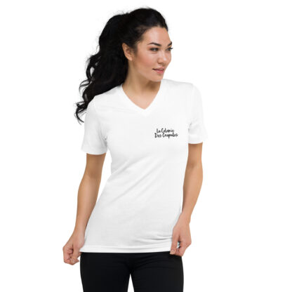 T-shirt Unisexe à Manches Courtes et Col V – Image 5