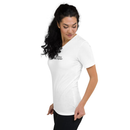 T-shirt Unisexe à Manches Courtes et Col V – Image 7