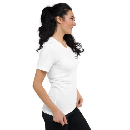 T-shirt Unisexe à Manches Courtes et Col V – Image 7