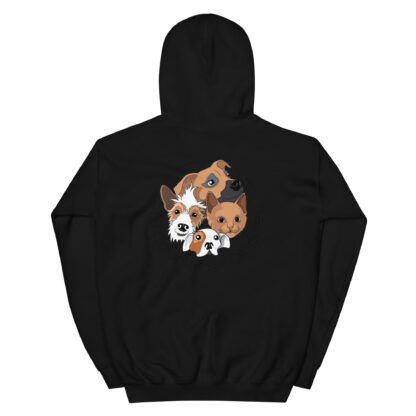 Sweat à capuche, ecriture blanche La Colonie Des Crapules avant, logo arr, jusqu'au 5XL – Image 2