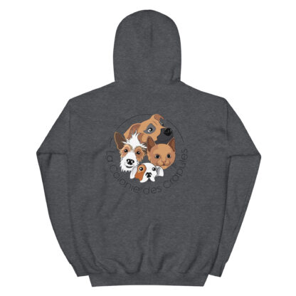 Sweat à capuche, ecriture blanche La Colonie Des Crapules avant, logo arr, jusqu'au 5XL – Image 11