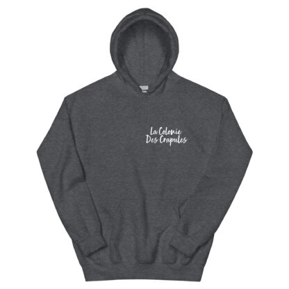 Sweat à capuche, ecriture blanche La Colonie Des Crapules avant, logo arr, jusqu'au 5XL – Image 10