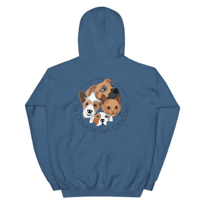 Sweat à capuche, ecriture blanche La Colonie Des Crapules avant, logo arr, jusqu'au 5XL – Image 13
