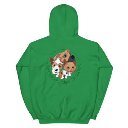 Sweat à capuche, ecriture blanche La Colonie Des Crapules avant, logo arr, jusqu'au 5XL – Image 14