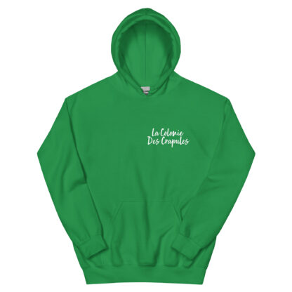 Sweat à capuche, ecriture blanche La Colonie Des Crapules avant, logo arr, jusqu'au 5XL – Image 8