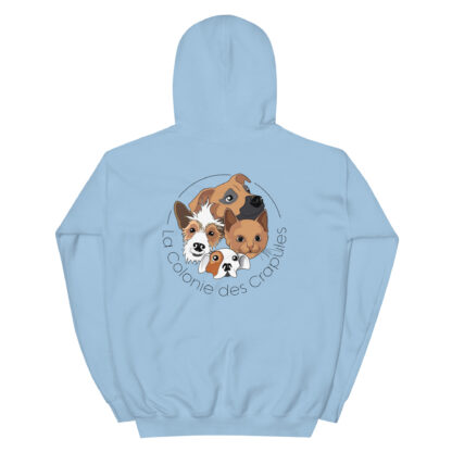 Sweat à capuche, ecriture blanche La Colonie Des Crapules avant, logo arr, jusqu'au 5XL – Image 18