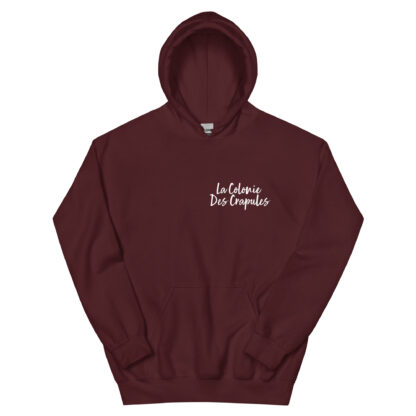 Sweat à capuche, ecriture blanche La Colonie Des Crapules avant, logo arr, jusqu'au 5XL – Image 5