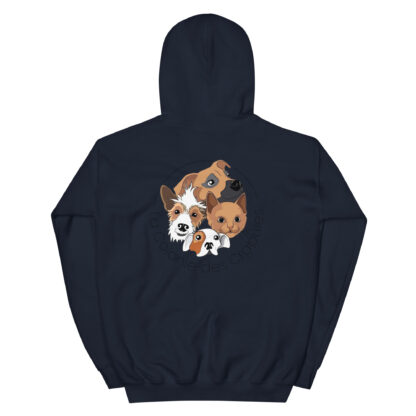 Sweat à capuche, ecriture blanche La Colonie Des Crapules avant, logo arr, jusqu'au 5XL – Image 4