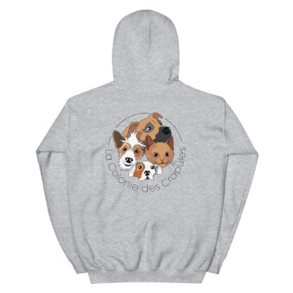 Sweat à capuche, ecriture blanche La Colonie Des Crapules avant, logo arr, jusqu'au 5XL – Image 16