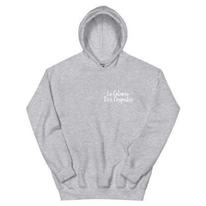 Sweat à capuche, ecriture blanche La Colonie Des Crapules avant, logo arr, jusqu'au 5XL – Image 15