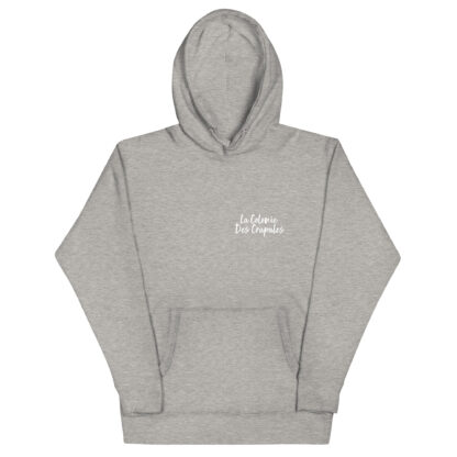 Sweat à Capuche Unisexe, écriture La Colonie Des Crapules blanc avant, logo arrière – Image 17