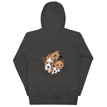 Sweat à Capuche Unisexe, écriture La Colonie Des Crapules noire avant, logo arrière – Image 4