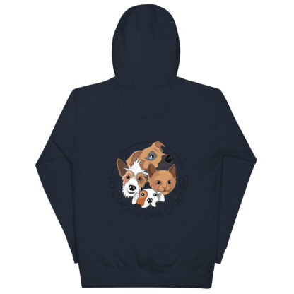 Sweat à Capuche Unisexe, écriture La Colonie Des Crapules blanc avant, logo arrière – Image 4